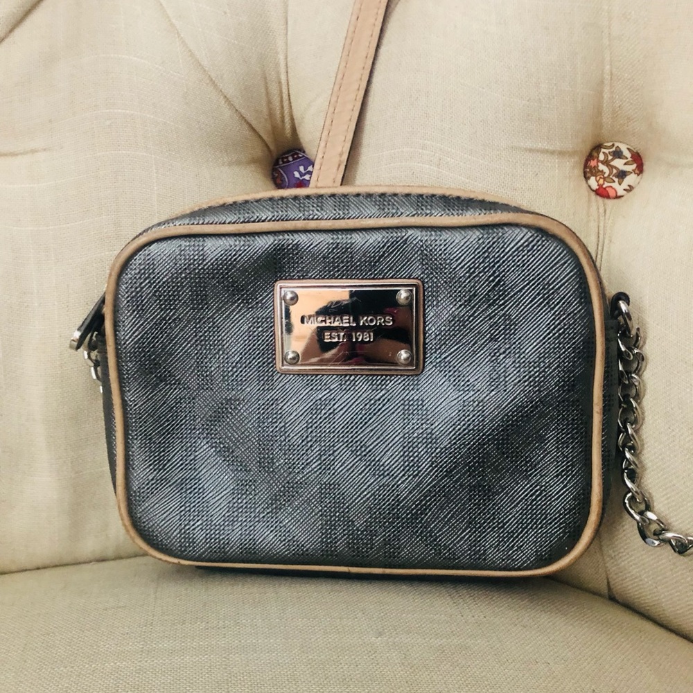 Michael Kors Silver Crossbody Purse